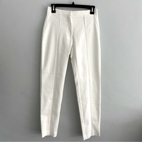 White Mango Slightly Cropped Chic Trousers - Picture 1 of 13